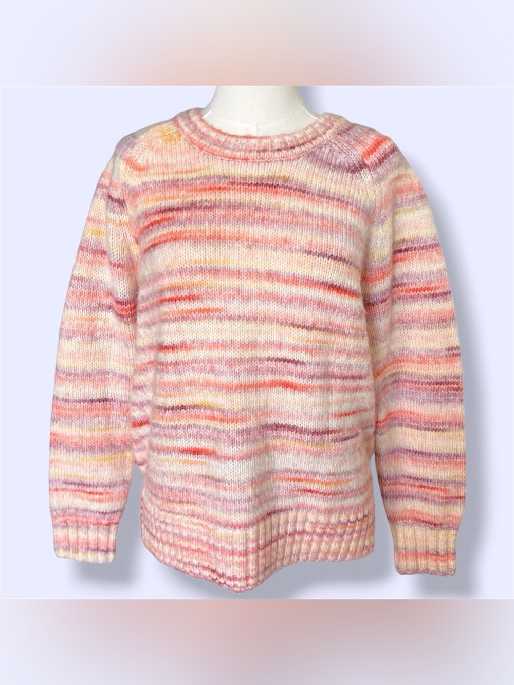 Loft pink multicolored sweater
